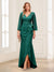 Sheath/Column V-Neck 3/4 Sleeves Mother of the Bride Dresses With Lace & 3D Floral