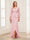 Sheath/Column V-Neck 3/4 Sleeves Mother of the Bride Dresses With Lace & 3D Floral