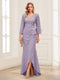 Sheath/Column V-Neck 3/4 Sleeves Mother of the Bride Dresses With Lace & 3D Floral