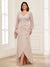 Sheath/Column V-Neck 3/4 Sleeves Plus Size Mother of the Bride Dresses With Lace & 3D Floral