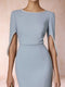 Sheath/Column Crew Neck 3/4 Sleeves Mother of the Bride Dresses With Pearls