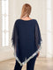 Chiffon Crew Neck Half Sleeves Long 2 Pieces Pantsuits