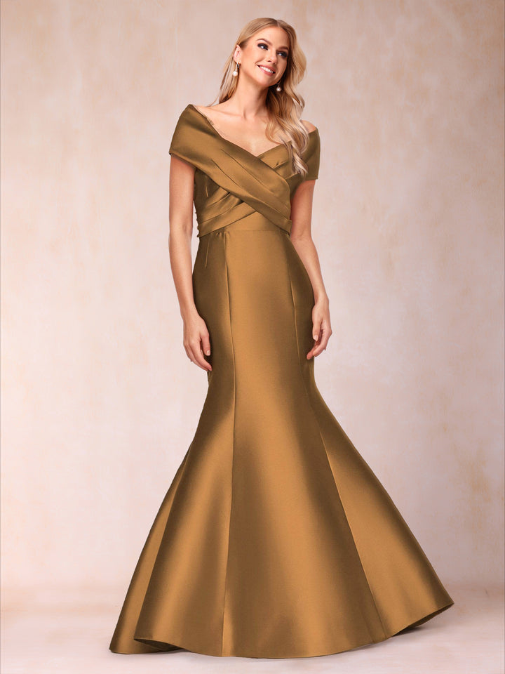 Trumpet/Mermaid V-Neck Sleeveless Ruched Mother of the Bride Dresses