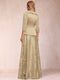 A-Line/Princess Separates V-Neck Two Piece Mother of the Bride Dresses With Bow & Sequins