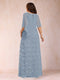 Sheath/Column Crew Neck Chiffon Plus Size Mother of the Bride Dresses With Beadings
