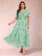 Lace A-Line/Princess Crew Neck Plus Size Mother of the Bride Dresses With Beadings & Appliques