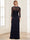Sheath/Column Crew Neck 3/4 Sleeves Mother of the Bride Dresses With Beadings