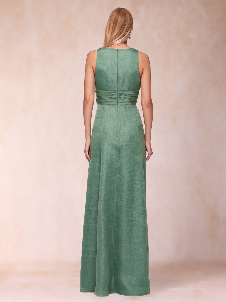 Sheath/Column V-Neck Sleeveless Mother of the Bride Dresses With Sash