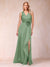Sheath/Column V-Neck Sleeveless Mother of the Bride Dresses With Sash