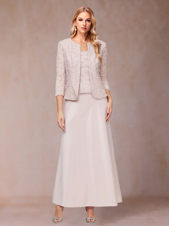 A-Line/Princess Scoop Sleeveless 2 Pieces Mother of the Bride Dresses with Appliques &amp; Jacket