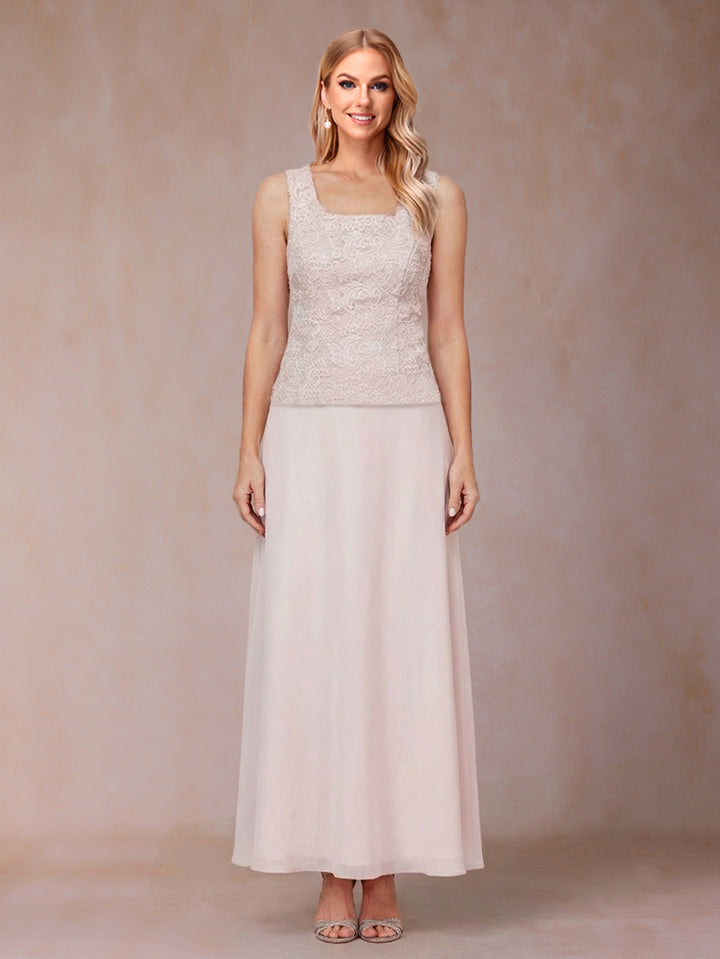 A-Line/Princess Scoop Sleeveless 2 Pieces Mother of the Bride Dresses with Appliques &amp; Jacket