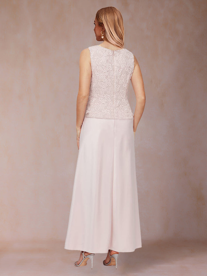 A-Line/Princess Scoop Sleeveless 2 Pieces Mother of the Bride Dresses with Appliques &amp; Jacket
