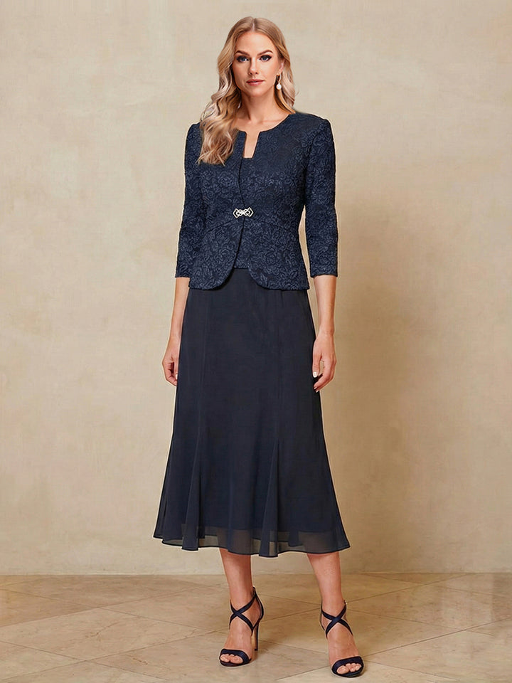 Sheath/Column Scoop Sleeveless 2 Pieces Mother of the Bride Dresses with Beadings &amp; Jacket