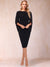 Sheath/Column Crew Neck Cape Sleeves Mother of the Bride Dresses
