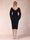 Sheath/Column Crew Neck Cape Sleeves Mother of the Bride Dresses