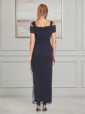 Sheath/Column Cold Shoulder Sleeveless Mother of the Bride Dresses With Beading