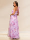 A-Line/Princess One-Shoulder Floor-Length Prom Dresses With Floral