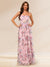 Sheath/Column Strapless Floor-Length Prom Dresses With Floral & Ruffled