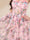Sheath/Column Strapless Floor-Length Prom Dresses With Floral & Ruffled