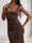 Sheath/Column Square Neck Sleeveless Floor-Length Floral Bridesmaid Dresses with Split Side