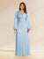 Sheath/Column V-Neck Long Sleeves Long Ruched Plus Size Bridesmaid Dresses