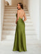 Sheath/Column Criss Cross Ruched Bridesmaid Dresses with Split Side