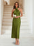 Sheath/Column Criss Cross Ruched Ankle-Length Bridesmaid Dresses