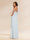 Chiffon A-Line/Princess Halter Bridesmaid Dresses with Split Side & Ruffles