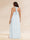 Chiffon A-Line/Princess Halter Plus Size Bridesmaid Dresses with Split Side & Ruffles