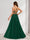 A-Line/Princess V-Neck Bridesmaid Dresses with Rhinestone