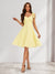 A-Line/Princess V-Neck Knee-Length Bridesmaid Dresses with Bow
