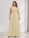 A-Line/Princess Crew Neck Keyhole Plus Size Bridesmaid Dresses with Lace