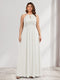 A-Line/Princess Crew Neck Keyhole Plus Size Bridesmaid Dresses with Lace