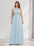 A-Line/Princess Crew Neck Keyhole Plus Size Bridesmaid Dresses with Lace