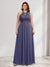 A-Line/Princess Crew Neck Keyhole Plus Size Bridesmaid Dresses with Lace