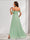 A-Line/Princess Off-the-Shoulder Asymmetrical Bridesmaid Dresses