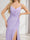 Chiffon Trumpet/Mermaid V-Neck Sleeveless Bridesmaid Dresses with Split Side & Ruffles