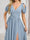 A-line V-Neck Ruched Bridesmaid Dresses with Split Side