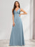 Satin A-line V-Neck Sleeveless Ruched Bridesmaid Dresses