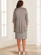 Sheath/Column Crew Neck 3/4 Sleeves 2 Pieces Mother of the Bride Dresses