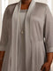 Sheath/Column Crew Neck 3/4 Sleeves 2 Pieces Mother of the Bride Dresses