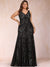 Trumpet/Mermaid V-Neck Sleeveless Plus Size Mother of the Bride Dresses With Sequins