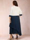 A-Line Square Neck Half Sleeves 2 Pieces Plus Size Mother of the Bride Dresses with Pleats & Sequins