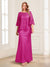 Lace Sheath/Column Crew Neck Half Sleeves Mother of the Bride Dresses