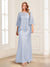 Lace Sheath/Column Crew Neck Half Sleeves Mother of the Bride Dresses