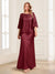 Lace Sheath/Column Crew Neck Half Sleeves Mother of the Bride Dresses