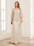 Lace Sheath/Column Crew Neck Half Sleeves Mother of the Bride Dresses