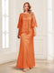 Lace Sheath/Column Crew Neck Half Sleeves Mother of the Bride Dresses