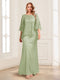 Lace Sheath/Column Crew Neck Half Sleeves Mother of the Bride Dresses