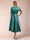 A-Line/Princess V-Neck 3/4 Sleeves Tea-Length Mother of the Bride Dresses with Appliques & Sequins